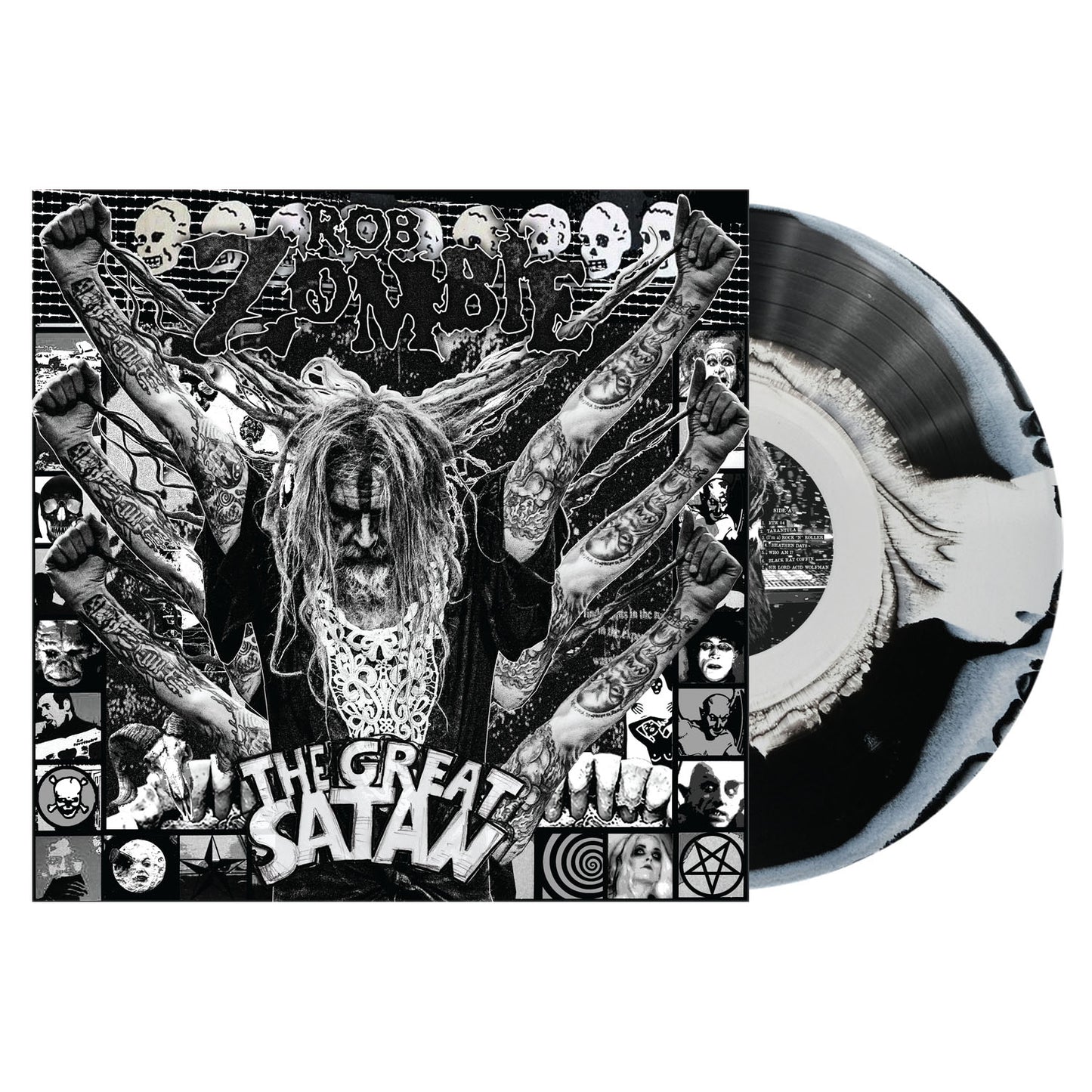 Rob Zombie - The Great Satan (Indie Exclusive, Black White Swirl LP Vinyl) UPC: 4065629755942