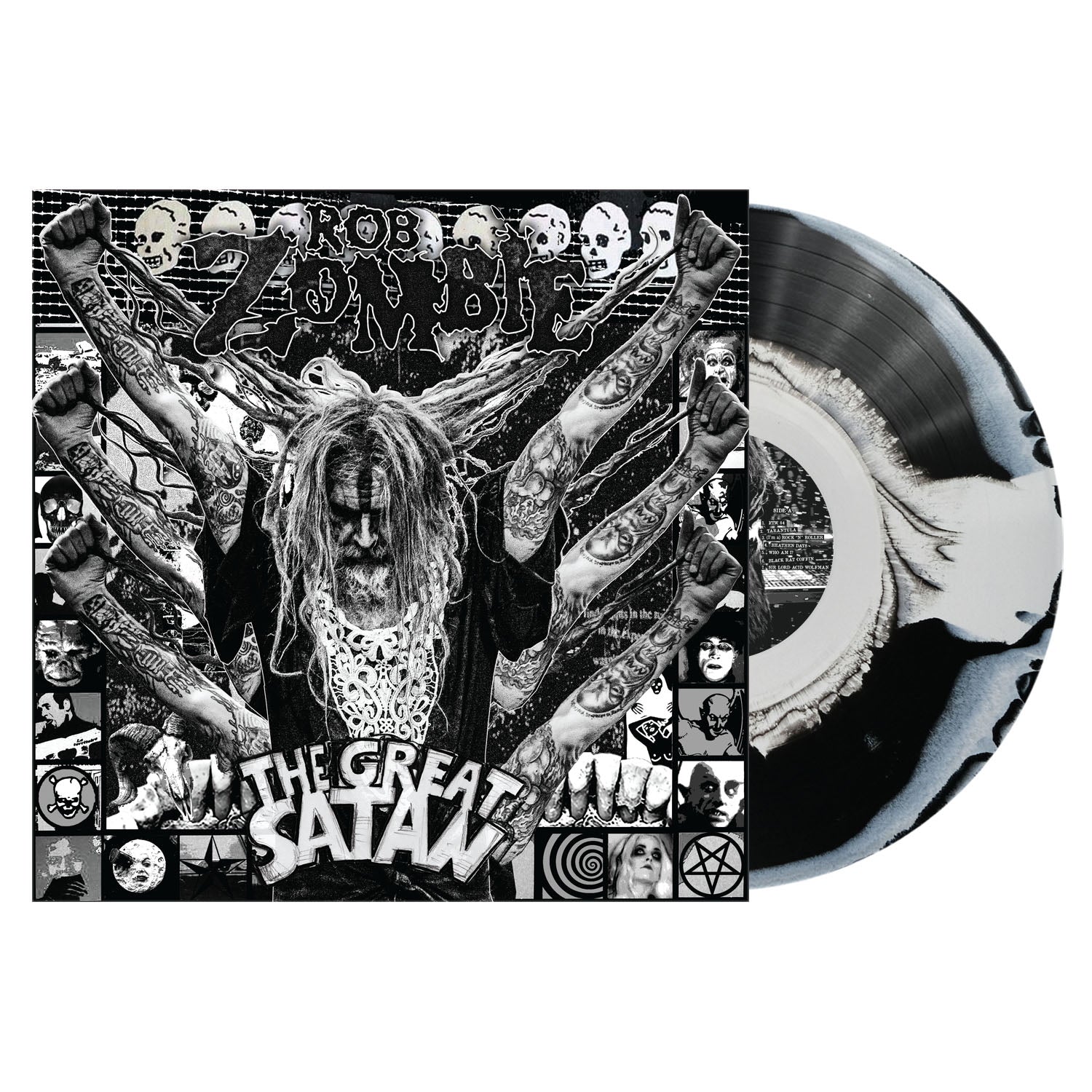 Rob Zombie - The Great Satan (Indie Exclusive, Black White Swirl LP Vinyl) UPC: 4065629755942