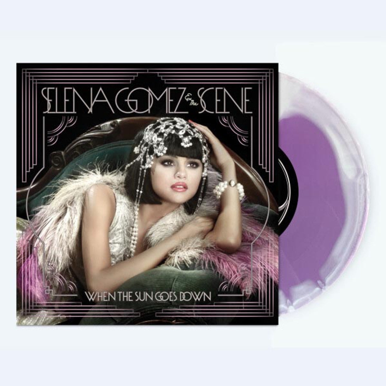 Selena Gomez & the Scene - When the Sun Goes Down LP (Lavender & White Swirl Vinyl) UPC: 050087445409