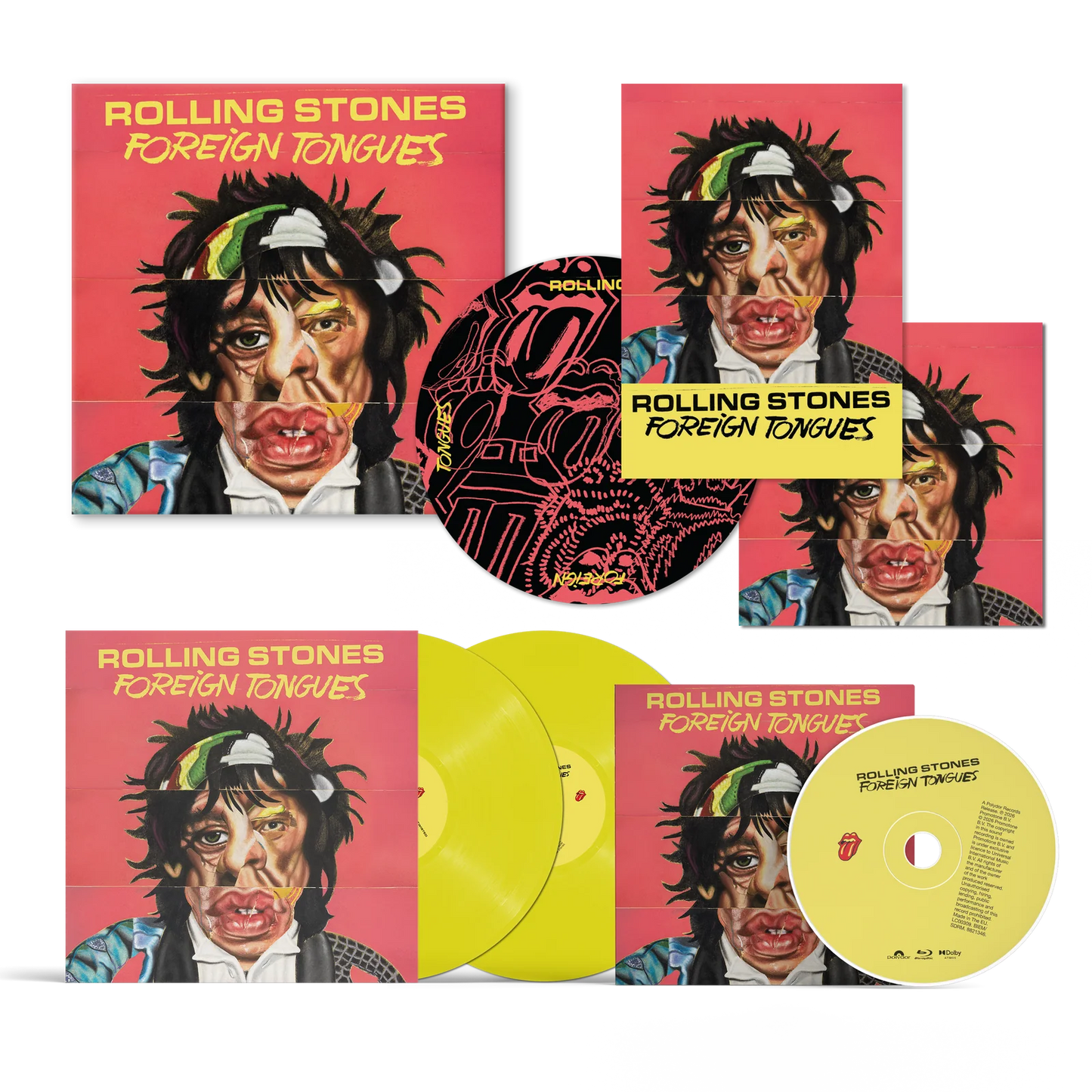The Rolling Stones - Foreign Tongues (2LP Yellow Vinyl, Blu-ray, Boxset) UPC: 602488213684