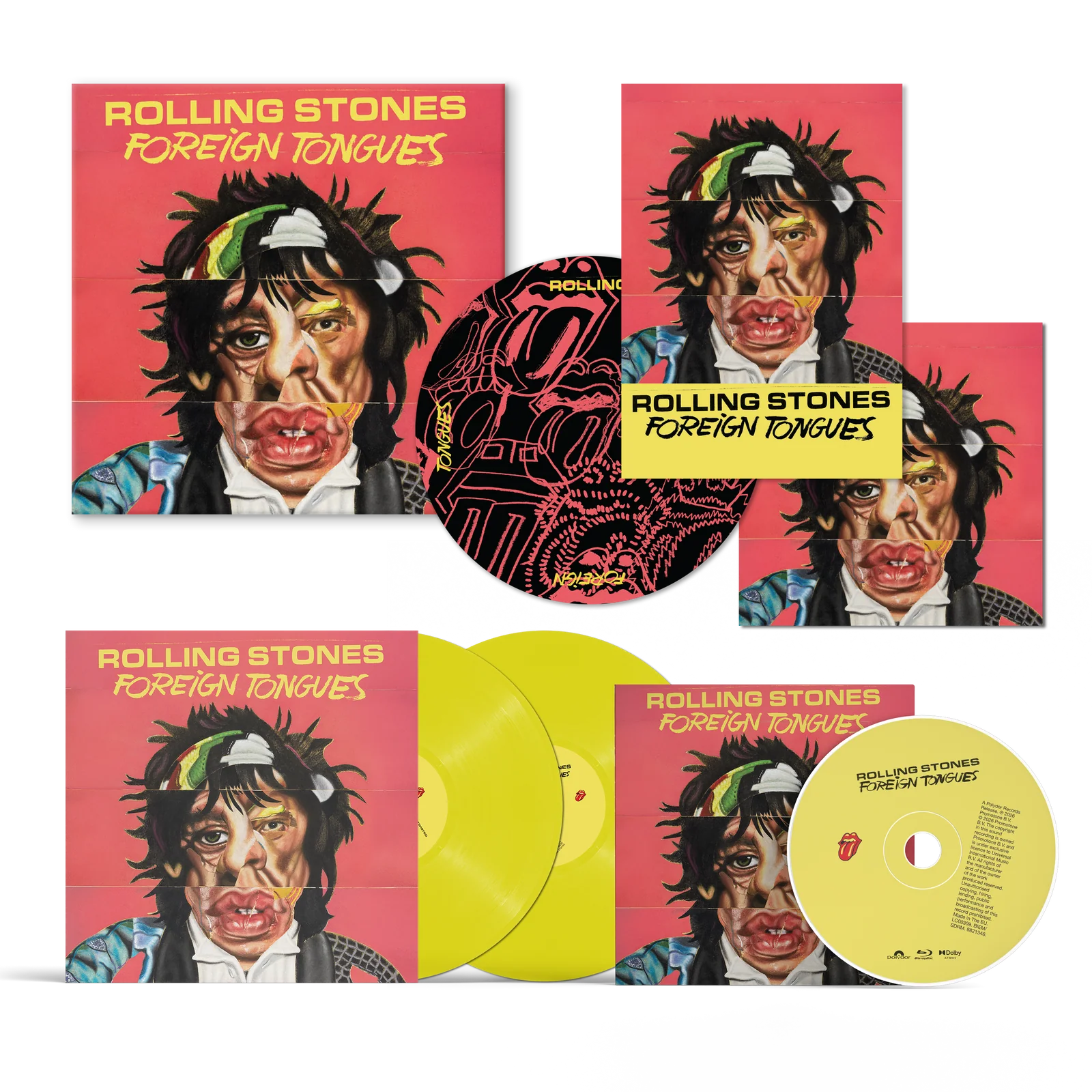 The Rolling Stones - Foreign Tongues (2LP Yellow Vinyl, Blu-ray, Boxset) UPC: 602488213684