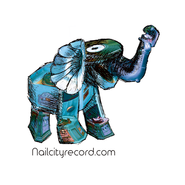 Steampunk Record Player Elephant Sticker