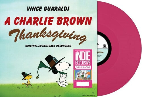 Vince Guaraldi - A Charlie Brown Thanksgiving (Original Soundtrack) (Indie Exclusive, Pink LP Vinyl) UPC: 628425432567