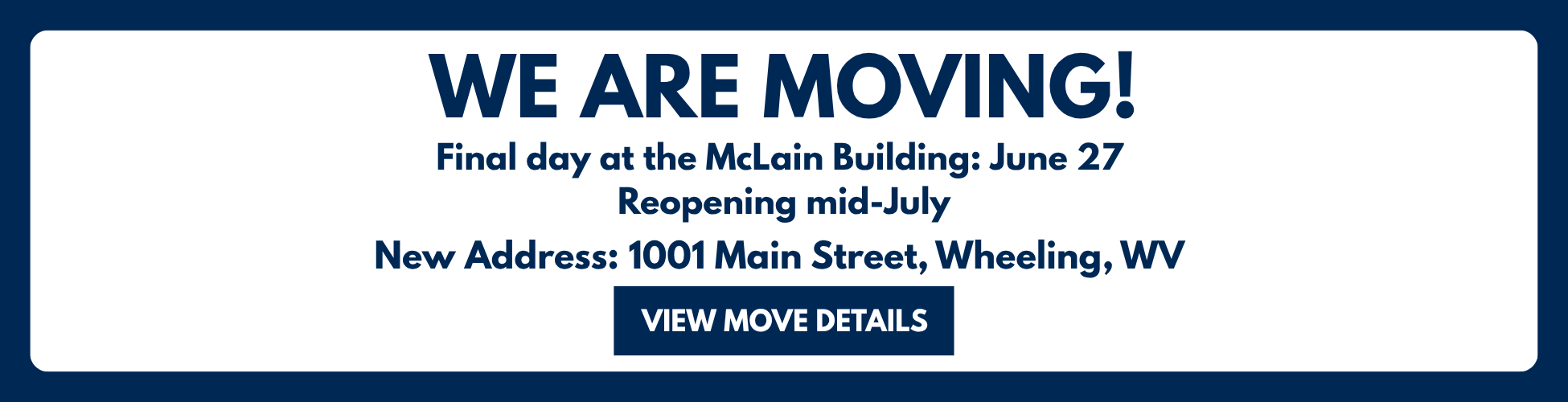 We are moving!
