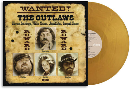 Waylon Jennings, Willie Nelson, Jessi Colter, Tompall Glazer - WANTED! The Outlaws (50th Anniversary, Gold LP Vinyl) UPC: 199584630212