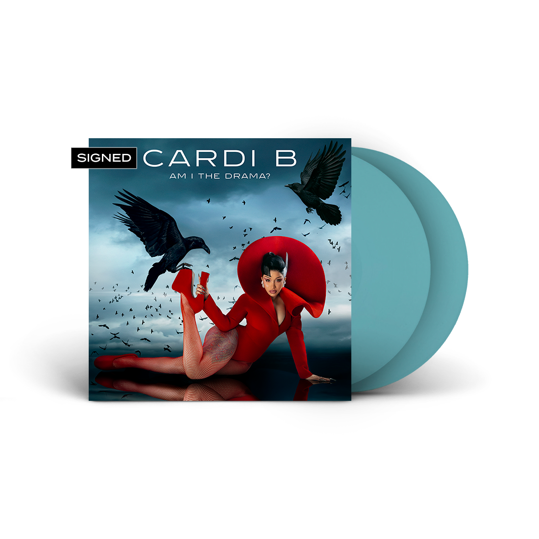 Cardi B - AM I THE DRAMA? (Indie Exclusive, 2LP Baby Blue Vinyl, Includes signed art card) UPC: 075678594052