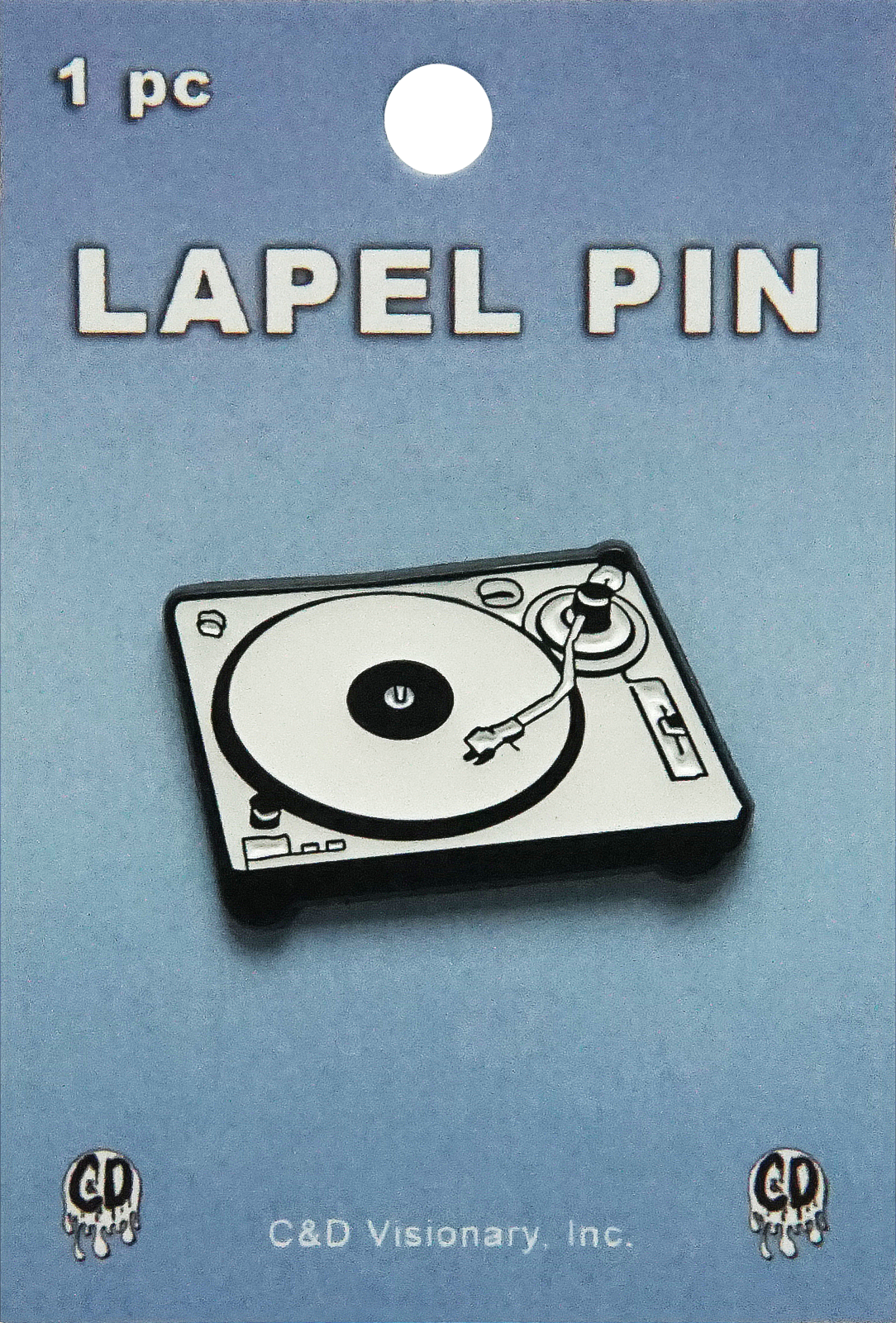 Enamel Pin - Vinyl Record Player Turntable - DJ Music Band
