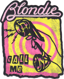 Patch - Blondie - Call Me - Phone & Logo on Pink & Yellow