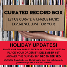 Curated Vinyl Record Box: Personalized Music Gift holiday update