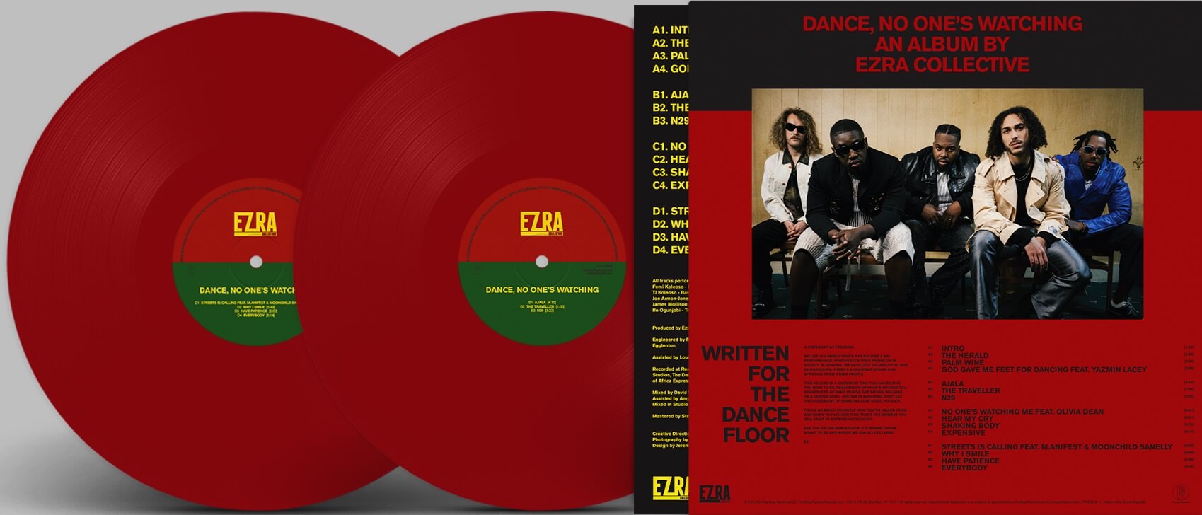 Ezra Collective - Dance, No One's Watching (2LP Red Vinyl) UPC: 720841304937
