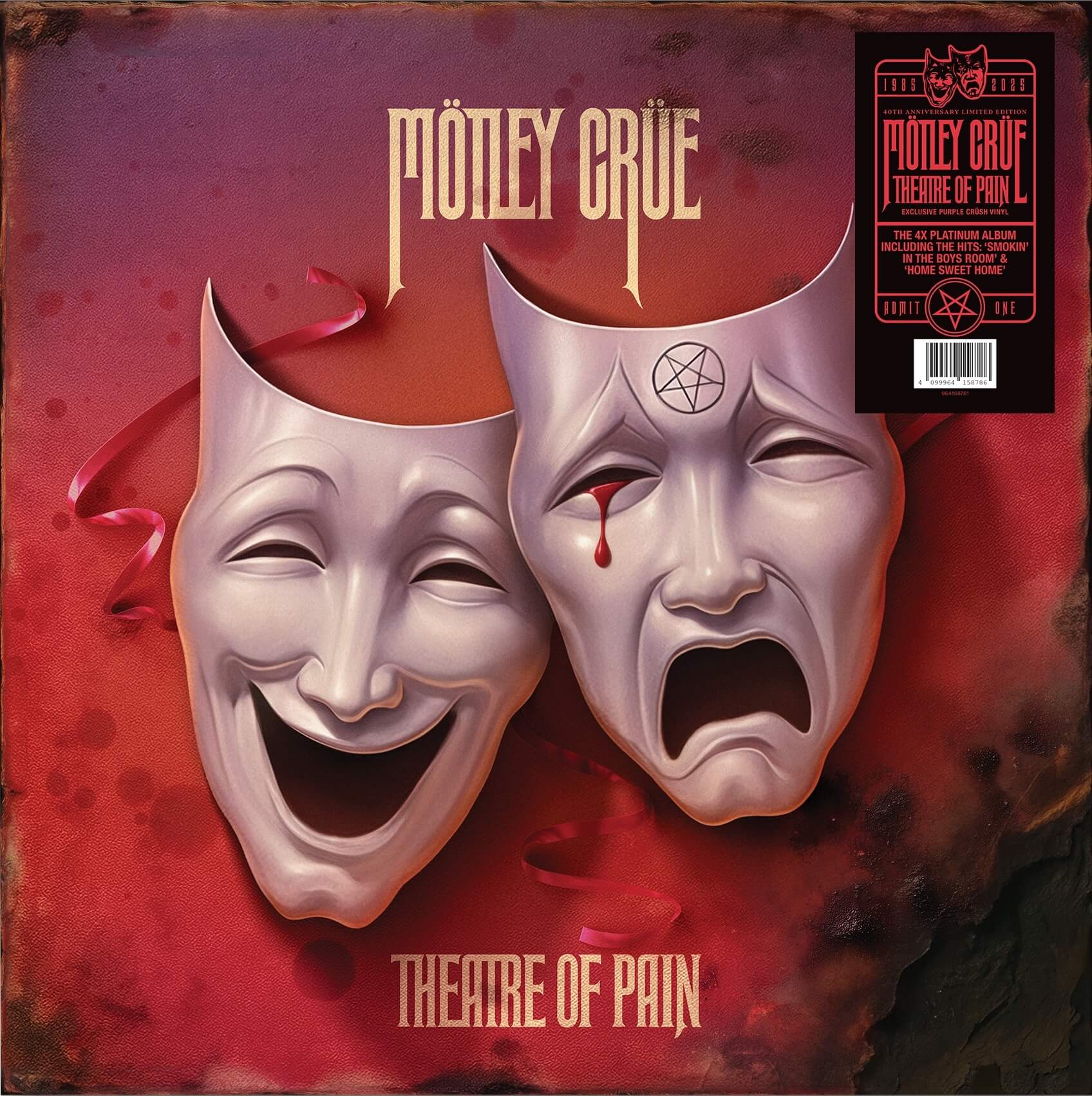 Mötley Crüe Theatre of Pain (40th Anniversary Edition, Indie Exclusive, Purple Crush LP Vinyl) UPC: 4099964158786