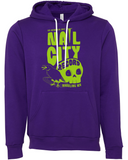 Nail City Record, Wheeling: The Place of The Skull | Halloween Purple Hoodie