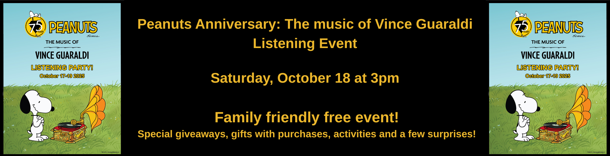 Peanuts Anniversary: The music of Vince Guaraldi Listening Event