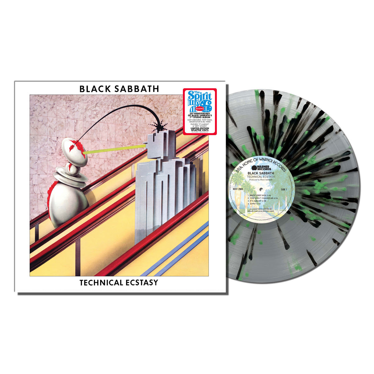 Black Sabbath - Technical Ectasy (The Spirit of '76 Series, Splatter LP Vinyl, 50th Anniversary Edition) UPC: 081227804701