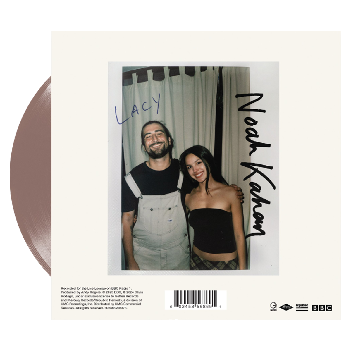 Olivia Rodrigo & Noah Kahan - From The BBC Radio 1 Live Lounge (RSD 2024, 7" Colored Vinyl) UPC: 602465208375