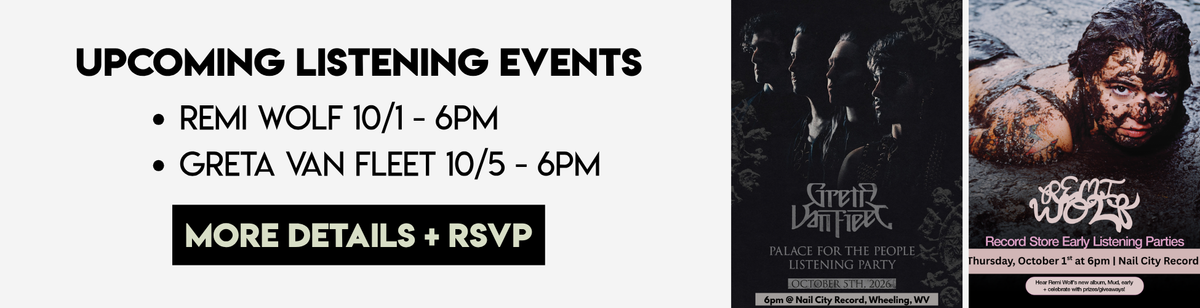 Upcoming listening events: Remi Wolf 10/1 & Greta Van Fleet 10/5