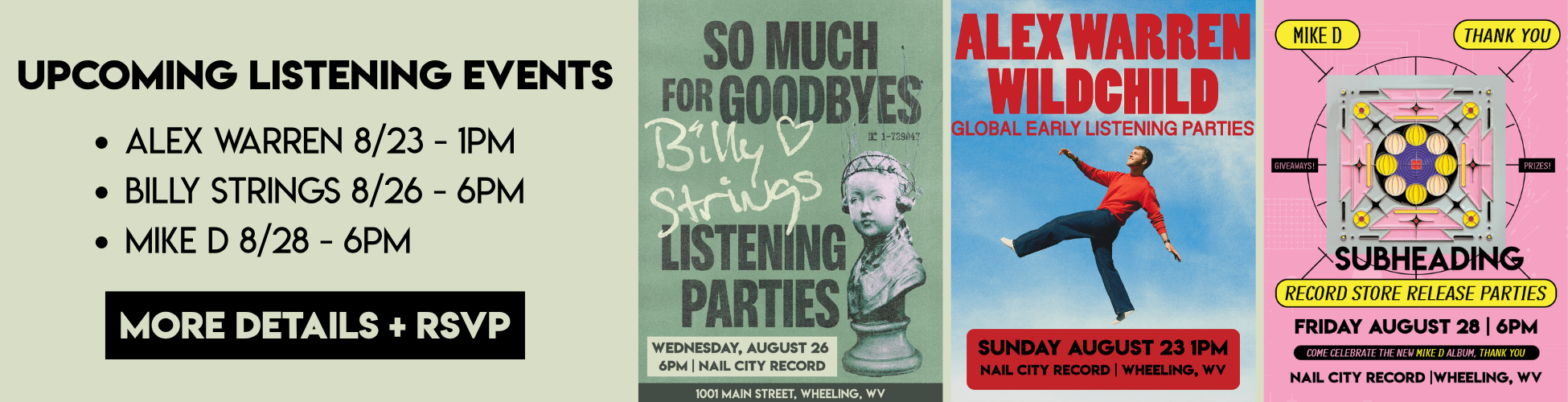 upcoming listening events