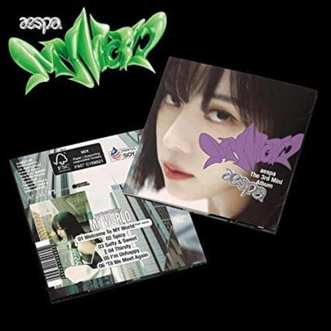 Aespa -  MY WORLD - The 3rd Mini Album - POSTER Ver. [WINTER Cover] (CD) 8809944143994