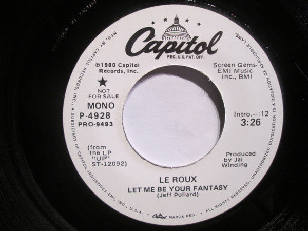 Le Roux : Let Me Be Your Fantasy (7", Mono, Promo)