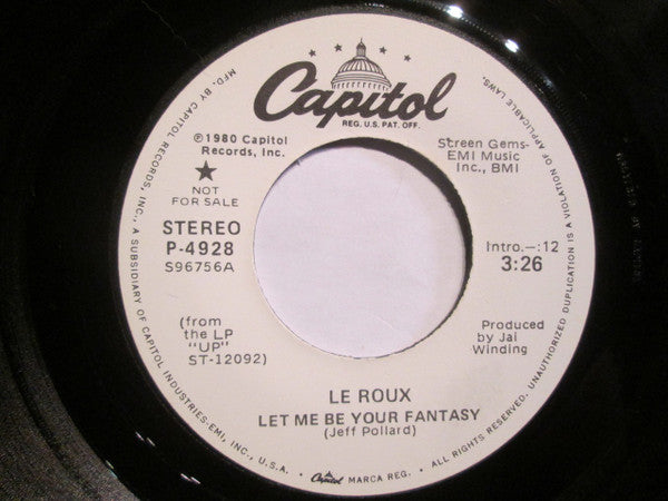 Le Roux : Let Me Be Your Fantasy (7", Mono, Promo)