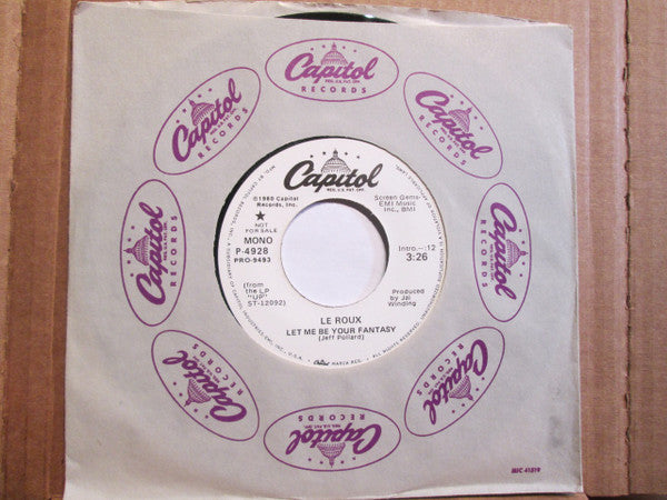 Le Roux : Let Me Be Your Fantasy (7", Mono, Promo)