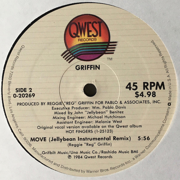 Reggie Griffin : Move (12", Maxi)