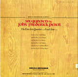 Johann Friedrich Peter - The Fine Arts Quartet with Fred Clem : Music Of The Moravians In America • Six Quintets By John Frederick Peter (2xLP, Album, Promo, Aut)