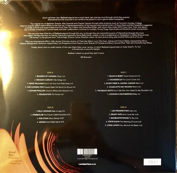 BadBadNotGood : LateNightTales (2xLP, Comp, Club, Ltd, Num, Ora)