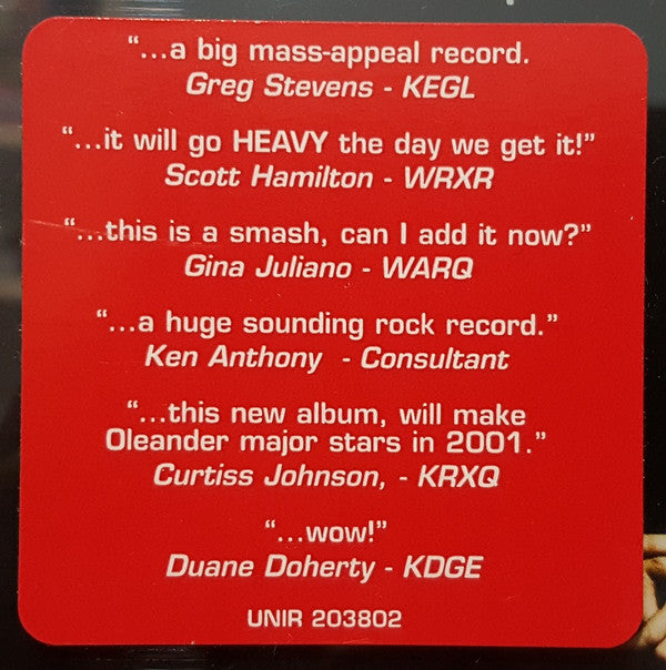 Oleander : Are You There? (CD, Single, Promo)