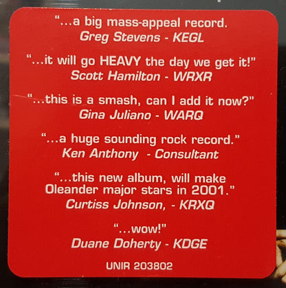 Oleander : Are You There? (CD, Single, Promo)