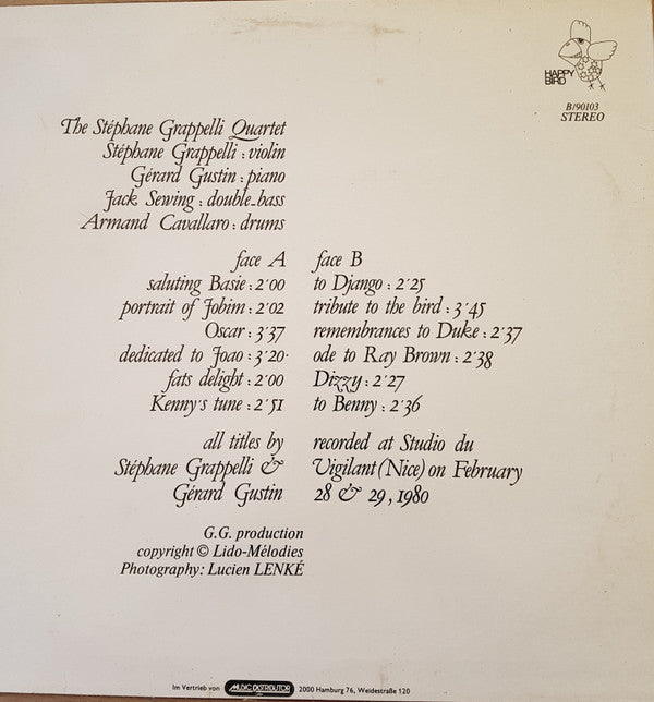 Stéphane Grappelli : Tribute To (LP, Album)