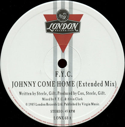 Fine Young Cannibals : Johnny Come Home (12")