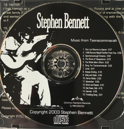Stephen Bennett (2) : Music From Tsenacommacah (CD, Album)