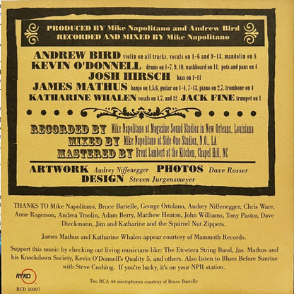 Andrew Bird's Bowl Of Fire : Thrills (CD, Album)