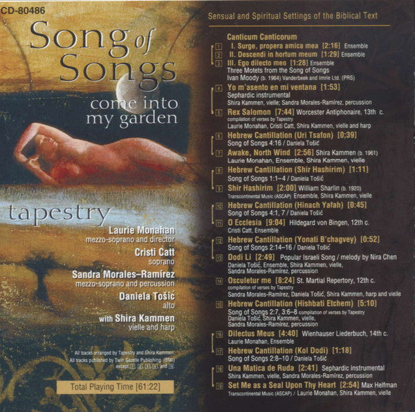 Tapestry (4) : Song Of Songs - Come Into My Garden (CD, Album, Multichannel, DTS)