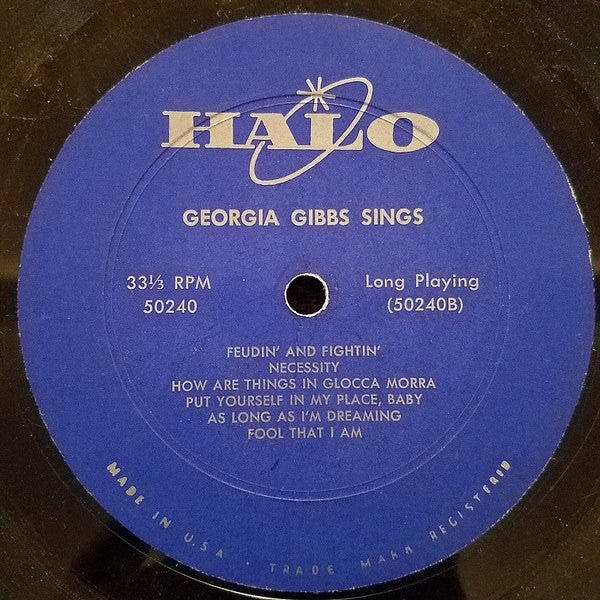 Georgia Gibbs : Sings (LP, Mono)