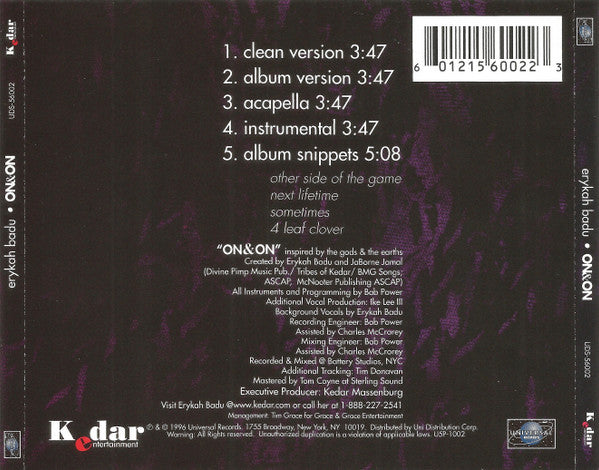Erykah Badu : On & On (CD, Maxi)