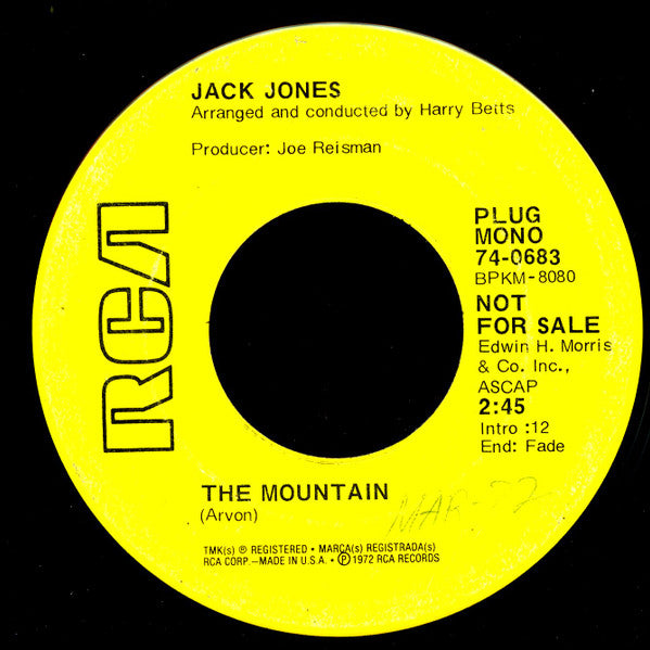 Jack Jones : The Mountain (7", Single, Promo)