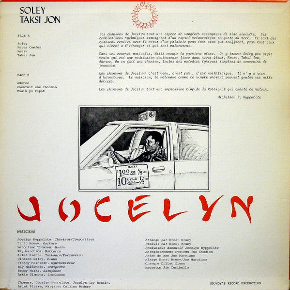 Jocelyn Hyppolite : Soley Taksi Jon (LP, Album)
