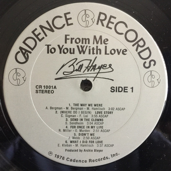 Bill Hayes : From Me To You With Love (LP, Album)