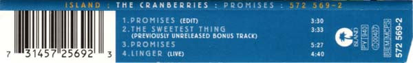 The Cranberries : Promises (CD, Single)