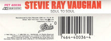 Stevie Ray Vaughan & Double Trouble : Soul To Soul (Cass, Album, Dol)