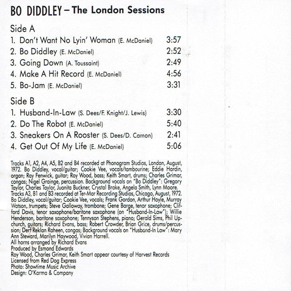 Bo Diddley : The London Sessions (Cass, Album, RE)