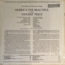 Vincent Price (2) : America The Beautiful - The Heart Of America In Poetry (LP)