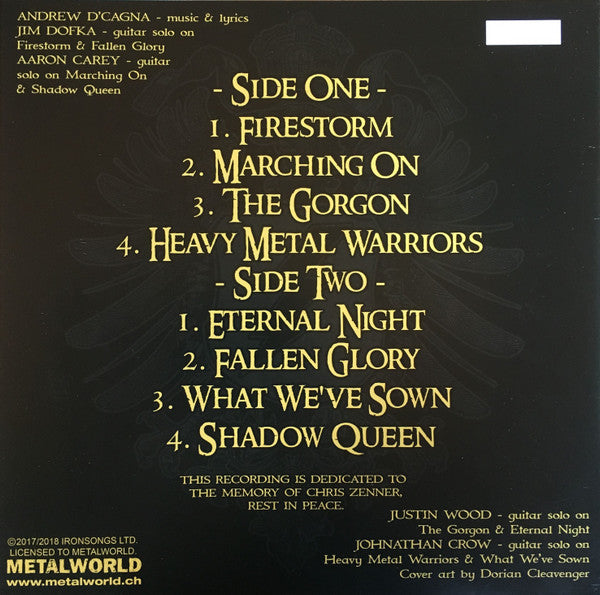 Ironflame : Lightning Strikes The Crown (LP, Album, Ltd, Num, RP, Ora)