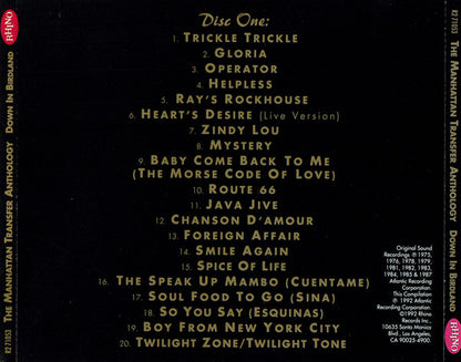 The Manhattan Transfer : The Manhattan Transfer Anthology (Down In Birdland) (2xCD, Comp, Gat)