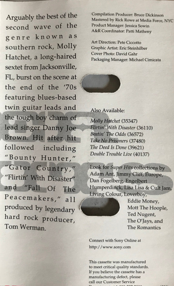 Molly Hatchet : Super Hits (Cass, Comp)