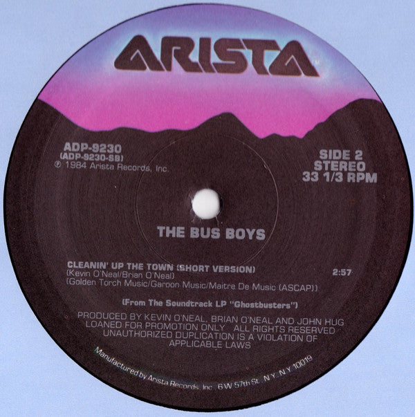 The Bus Boys : Cleanin' Up The Town (12", Single, Promo)