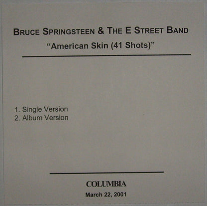 Bruce Springsteen & The E-Street Band : American Skin (41 Shots) (CDr, Single)