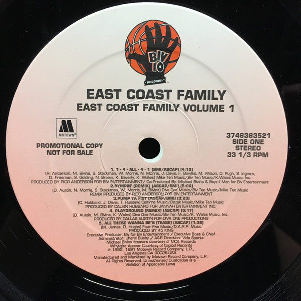 Various : East Coast Family Volume 1 (LP, Album, Promo)